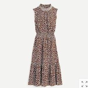 Jcrew smocked polka dot dress.